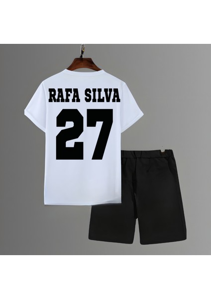Rafa Silva Sırt Forma Baskılı Unisex Kadın Erkek Kısa Kollu Tişört T-Shirt Şort Takımı fiyatları