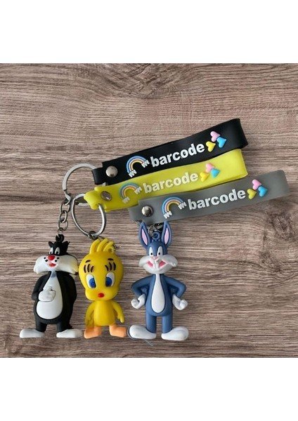Bugs Bunny, Sylvester ve Tweety Figürlü Silikon Anahtarlık & Çanta Aksesuarı modelleri
