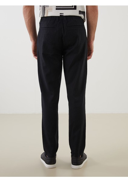 Yeni Sezon Slim Fit Keten Karisimli Erkek Pantolon - S5EE27Z8 fırsatları