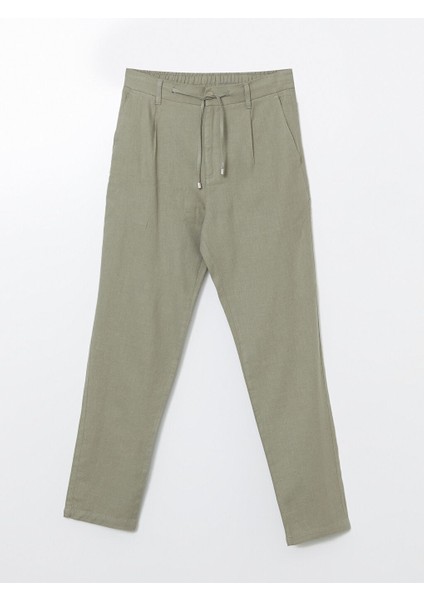 Yeni Sezon Slim Fit Keten Karisimli Erkek Pantolon - S5EE27Z8 indirimleri