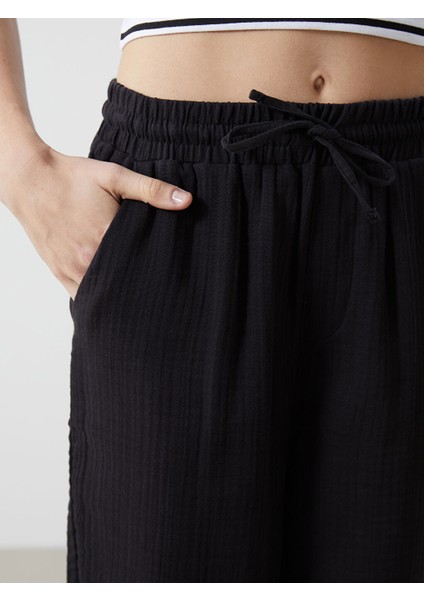 Yeni Sezon Beli Lastikli Duz Muslin Kadin Pantolon - S52601Z8 modelleri