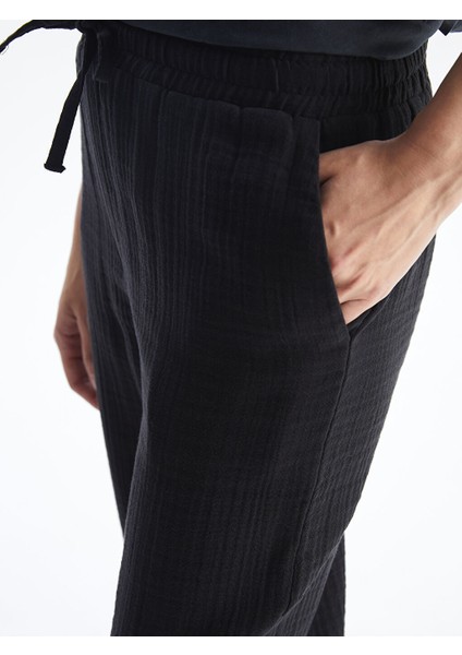 Yeni Sezon Beli Lastikli Duz Muslin Kadin Pantolon - S5LS96Z8 modelleri