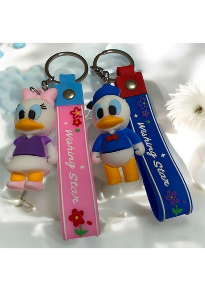 Donald Duck ve Daısy Figürlü Anahtarlık ve Çanta Süsü