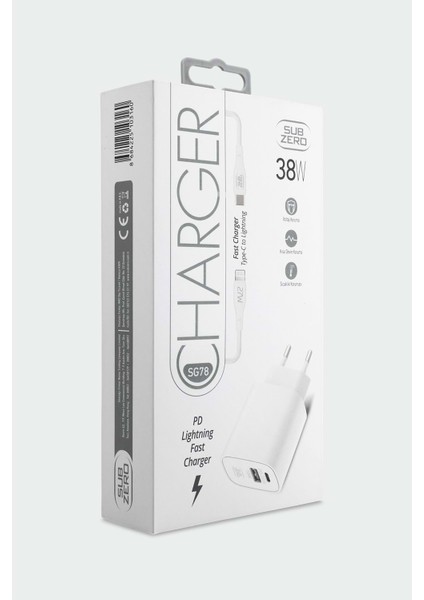SG78 38W Usb-Pd Girişli Lightning Fast Şarj Aleti | Hızlı ve Güvenli Şarj
