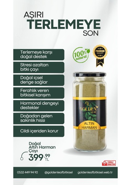 Aşırı Terleme, Ateş Basması ve Uykuya Yardımcı Bitki Çayı - 420 gr