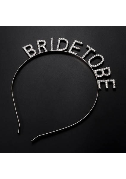 Büro Ev Ofis Etkinlik Gösteri Kostüm Tacı Için Silver Kaplı Kristal Taşlı Bride To Be Gelin Taç