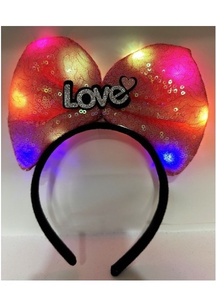 Büro Ev Ofis Etkinlik Gösteri Kostüm Tacı Için Fuşya LED Işıklı Fiyonk Taç fiyatları