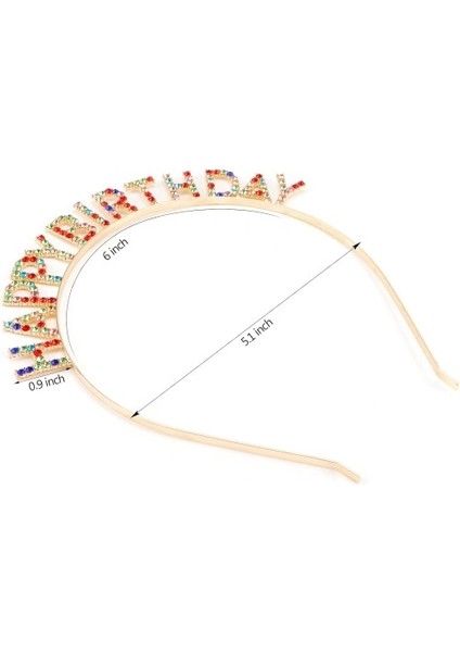 Büro Ev Ofis Etkinlik Gösteri Kostüm Tacı Için Alaca Kristal Taşlı Lüks Happy Birthday Taçı modelleri