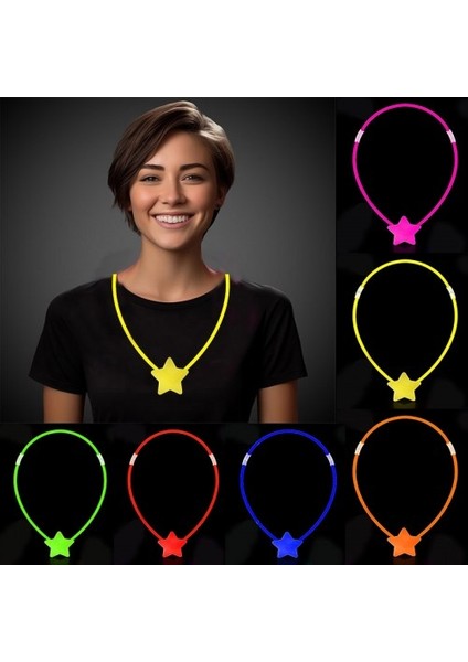 Büro Ev Ofis Etkinlik Gösteri Kostümü Için Glow Stick Karanlıkta Parlayan Fosforlu Yıldız Kolye fiyatları
