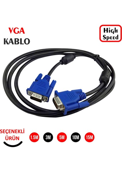 5 Metre VGA Görüntü Kablosu Pw- 5025