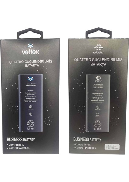 iphone 6 Batarya Güçlendirilmiş Amper Arbaks Veltex