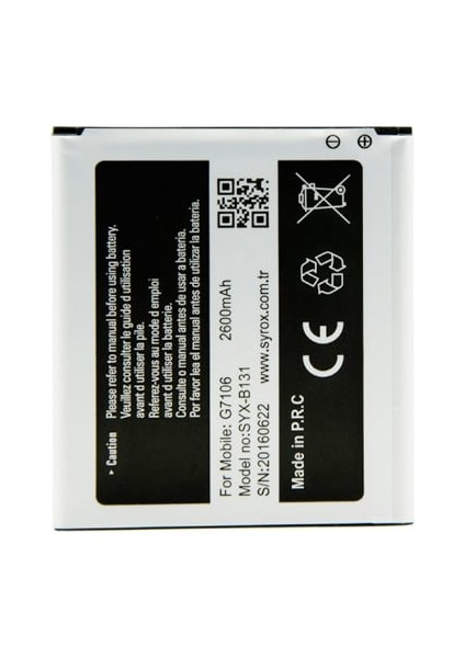 S4/I9500/G7106 Samsung Batarya Syrox SYX-B131 fiyatları