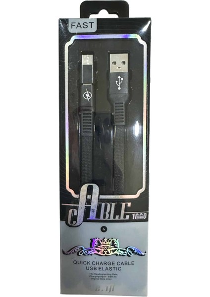 2 In 1 Metal Type-C ve Micro USB Şarj Data Kablosu Able V8