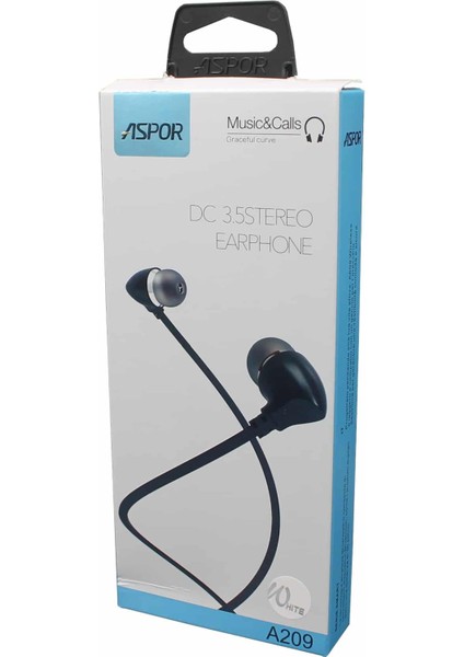Stereo Kulakiçi Mikrofonlu Kulaklık Aspor A209 fiyatları
