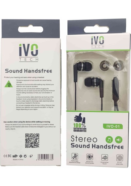 Stereo Earphone Kablolu Kulaklık Ivotech Ivo-01