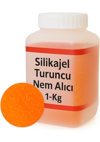 Silikajel Turuncu Nem Alıcı 1 Kg - Küf Önleyici İndikatörlü