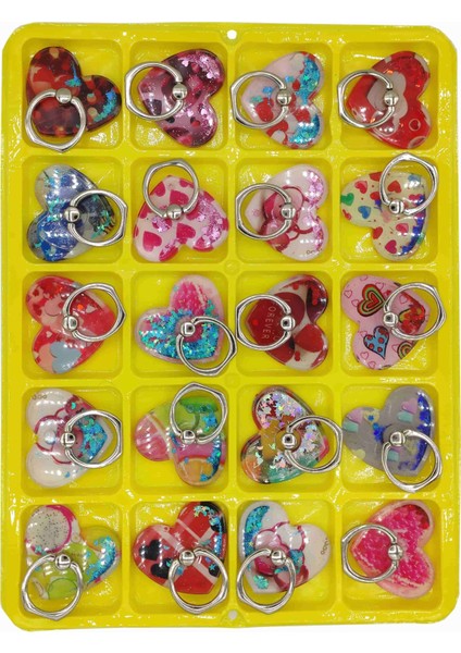 Bayanlara Özel Telefon Yüzük Tutucu Kalpli R017 (Adet Fiyatı)