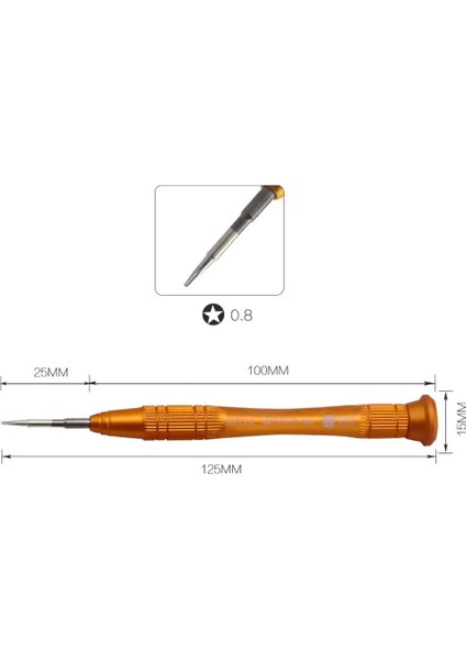 Tornavida 0.8 x 25 mm Best 8877A