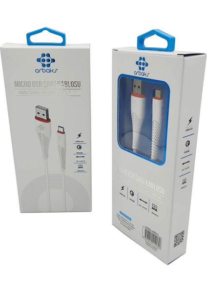 2 Metre (Micro) Hızlı Şarj Veri Aktarımı Veltex VTX-413