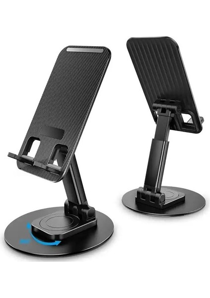 Plastik Katlanır 360 Derece Dönen Ayarlanabilir Telefon Tutucu Masaüstü ZM-0108D