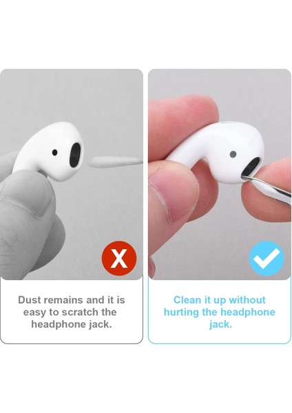 Airpod Temizleme Kiti, Süngerli 3'ü 1 Arada Airpod Temizleyici Kalem, Kablosuz Kulaklıklar fırsatları