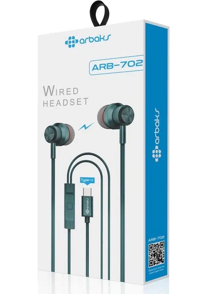 Type-C “tüm Telefonlara Uyumlu” Mikrofonlu Kulaklık Arbkas ARB-702