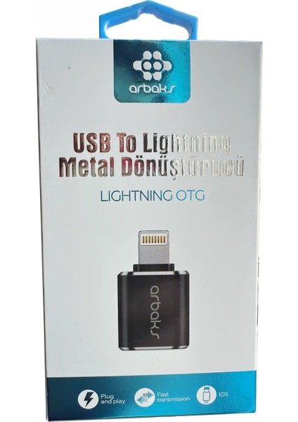 Ios 13 ve Üzeri Klavye, Mouse, Harici Hdd, Iphone Metal Otg Arbaks ARB-507