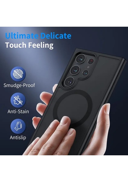 Galaxy S23 Plus - Kılıf Metal Tuşlu Sert Pc Arka Yüzey Wireless Şarj Özellikli Flet Magsafe Kılıf modelleri