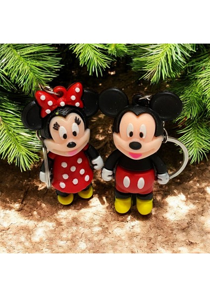 Mickey Mouse Çift Anahtarlık ve Çanta Aksesuarı 2'li