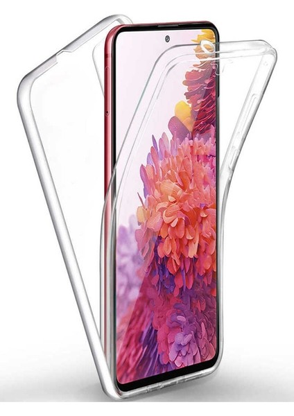 Xiaomi Redmi K40 Uyumlu 360° Ön Arka Tam Koruyucu Şeffaf Silikon Full Body Kılıf