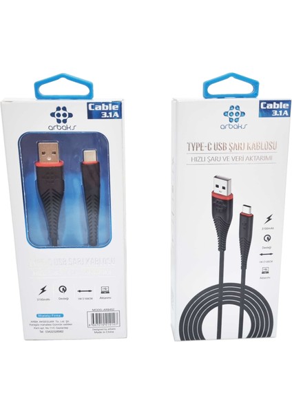 (Type-C) 3.1A Hızlı (Siyah) Şarj Veri Aktarımı Veltex VTX-402 fiyatları