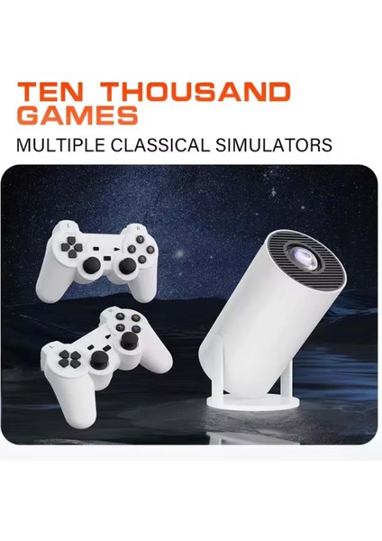 M300 Max Retro Video Oyunu Konsolları Android 11 Sistemi Mini Taşınabilir Akıllı Projektör 720P Ev Projektör 64GB 46000 + Oyunlar