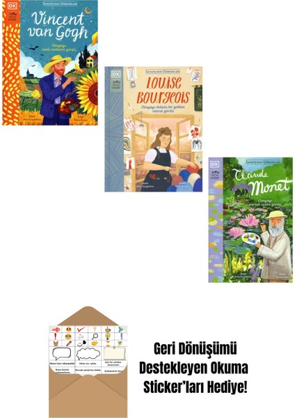 Sanatçının Gördükleri Vincent Van Gogh Ciltli 3 Kitap + Okuma Sticker'ları