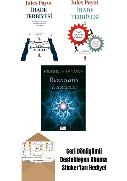 Irade Terbiyesi 1-2 + Rezonans Kanunu 3 Kitap Set + Okuma Sticker'ları