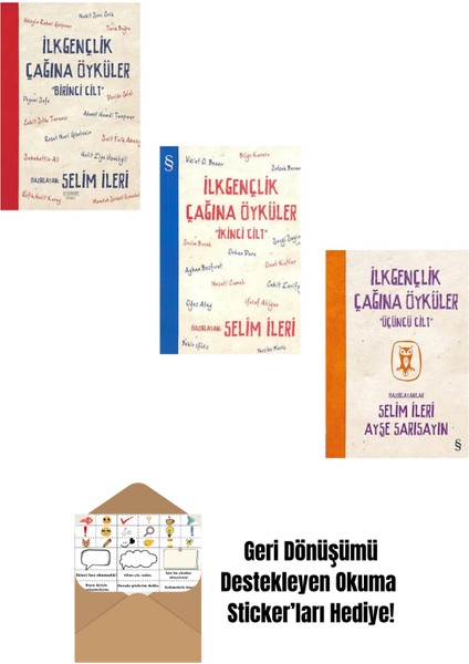 Ilk Gençlik Çağına Öyküler -1 -2 ve 3. Kitap Tam Set + Okuma Sticker'ları