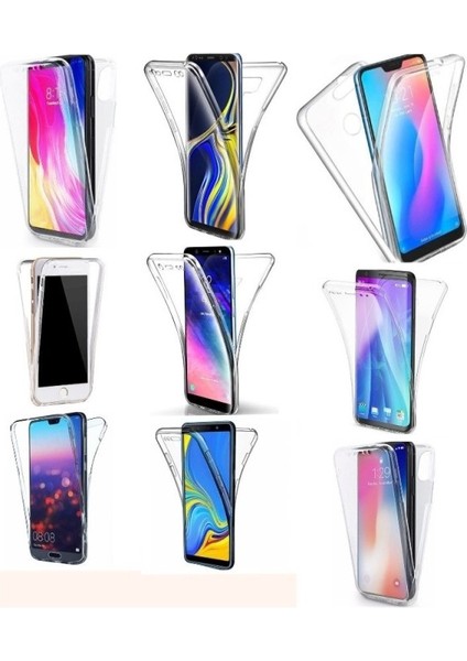 Xiaomi 15 Pro Uyumlu 360° Ön Arka Tam Koruyucu Şeffaf Silikon Full Body Kılıf