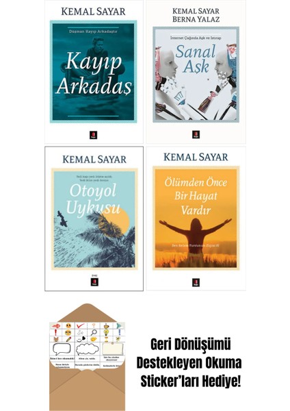 Kemal Sayar 4 Kitap Set + Okuma Sticker'ları