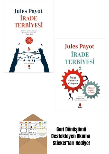 Irade Terbiyesi 2 Kitap Set - Jules Payot + Okuma Sticker'ları