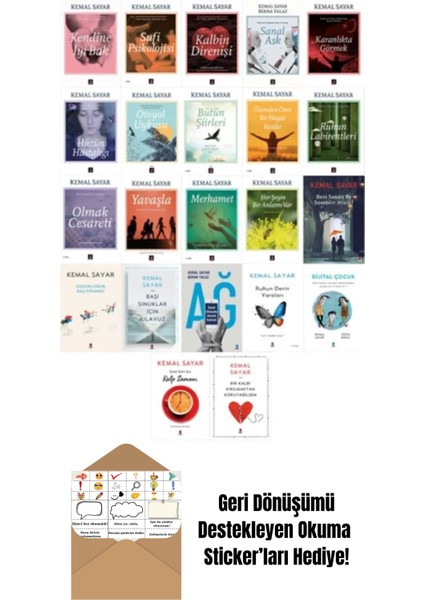 Kemal Sayar 22 Kitap Set + Okuma Sticker'ları