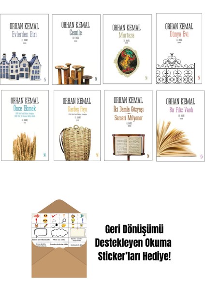 Orhan Kemal 8 Kitap Set + Okuma Sticker'ları