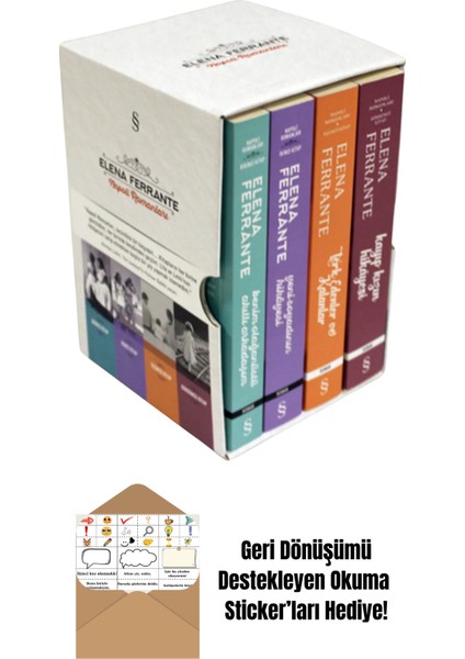 Elena Ferrante - Napoli Romanları Seti + Okuma Sticker'ları