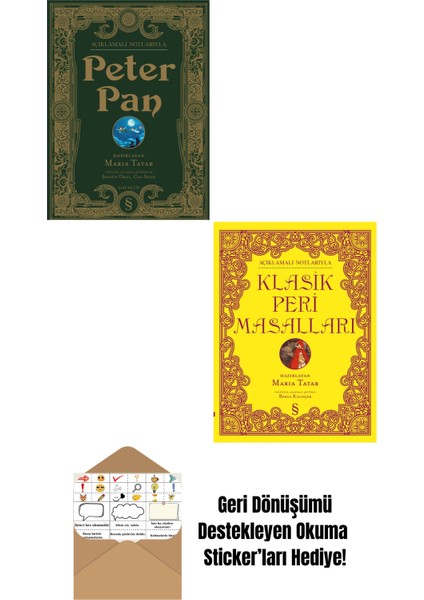 Peter Pan + Klasik Peri Masalları 2 Kitap Set Özel Baskılar (Ciltli) + Okuma Sticker'ları