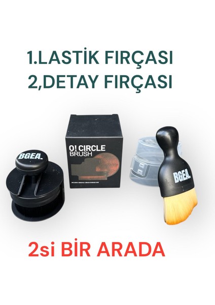 Lastik Parlatma Fırçası 1 Adet +Araç Klima Petek Detay Fırçası 1 Adet