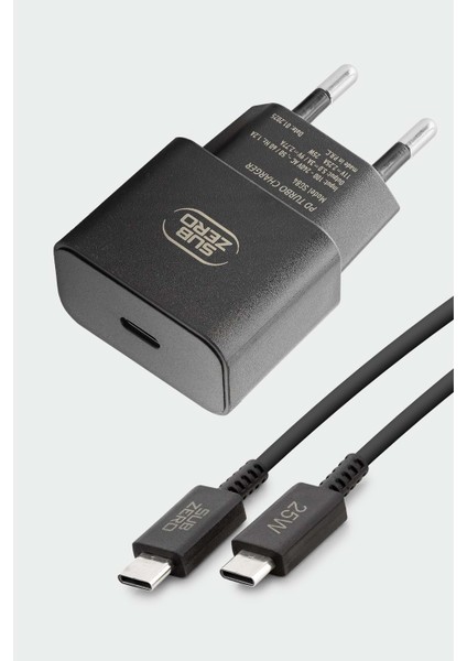 SG84 25W Pd Type-C To Type-C (Mini Turbo) Siyah Şarj Aleti