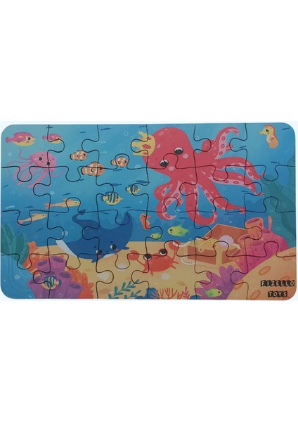 Sea Animals - Deniz Canlıları / Small Puzzle 3-7 Yaş 24 Parça