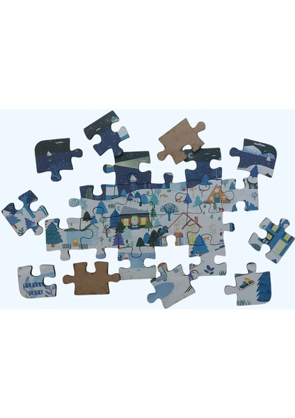 Happy Winter - Mutlu Kış / Small Puzzle 3-7 Yaş 24 Parça