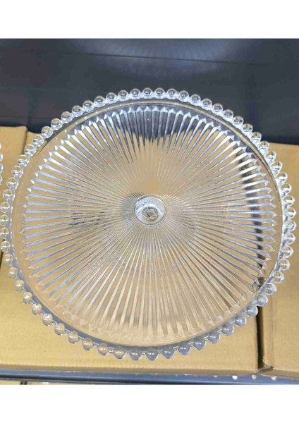Ayaklı Cam Sunumluk 28 cm