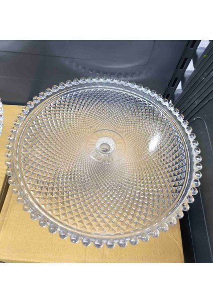 Ayaklı Cam Sunumluk 28 cm fiyatları