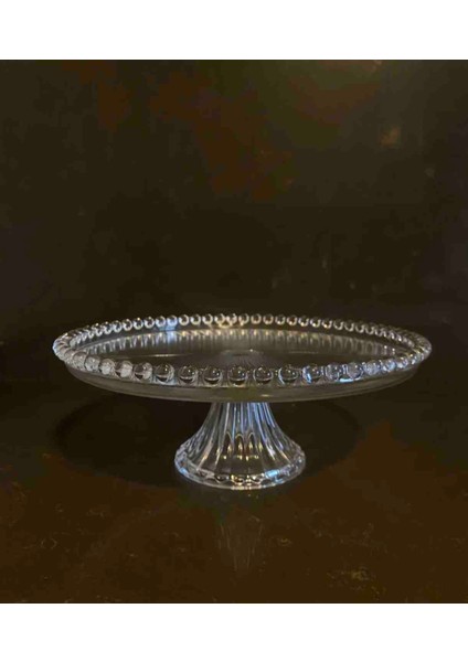 Ayaklı Cam Sunumluk 28 cm fırsatları