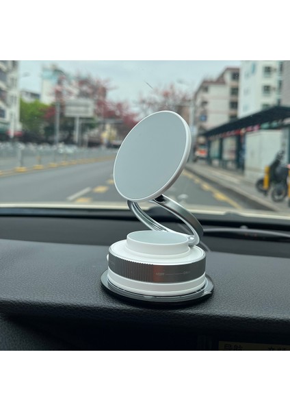Araba Araç Içi Telefon Tutucu Güçlü Vakum Tabanlı Manyetik Katlanabilir Mini Güçlü Tutucu Beyaz fiyatları